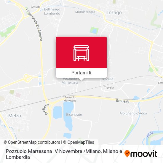 Mappa Pozzuolo Martesana IV Novembre /Milano