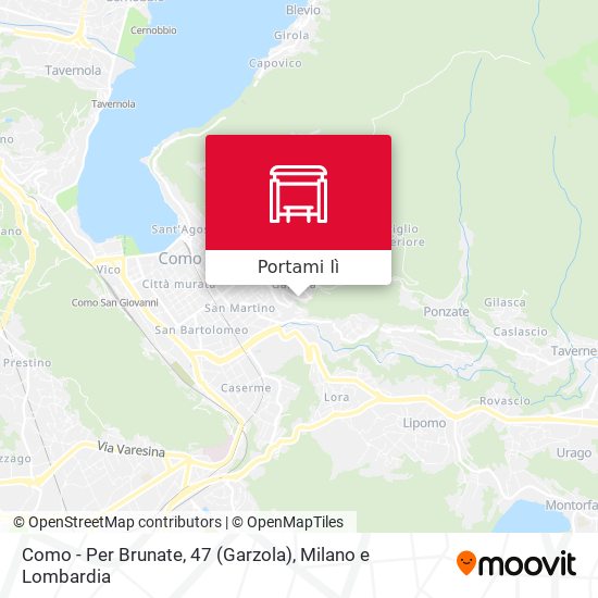 Mappa Como - Per Brunate, 47 (Garzola)