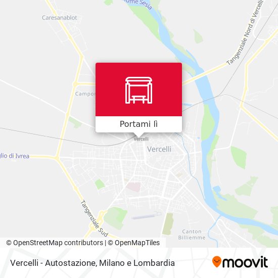 Mappa Vercelli - Autostazione