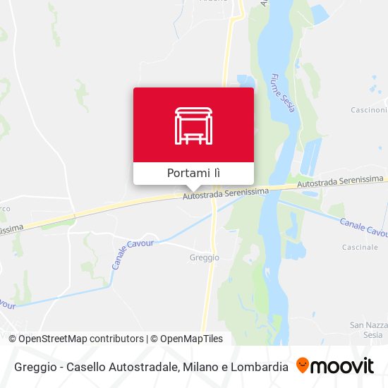 Mappa Greggio - Casello Autostradale