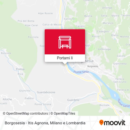 Mappa Borgosesia - Itis Agnona