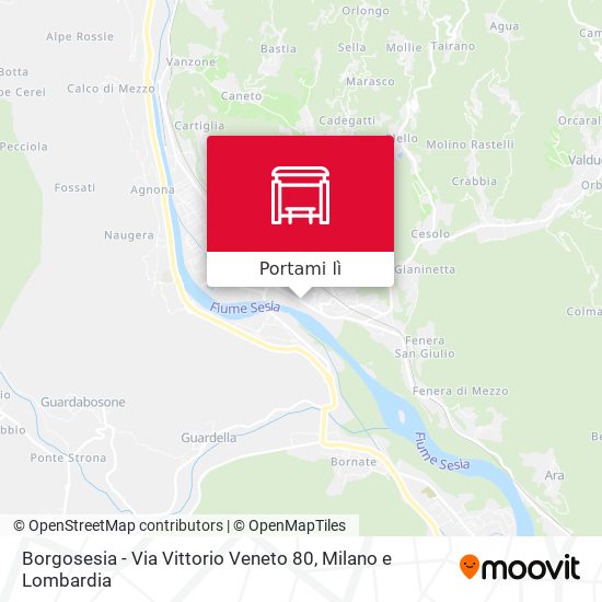Mappa Borgosesia - Via Vittorio Veneto  80