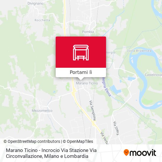 Mappa Marano Ticino - Incrocio Via Stazione Via Circonvallazione