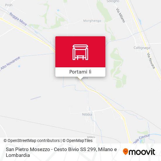 Mappa San Pietro Mosezzo - Cesto Bivio SS 299