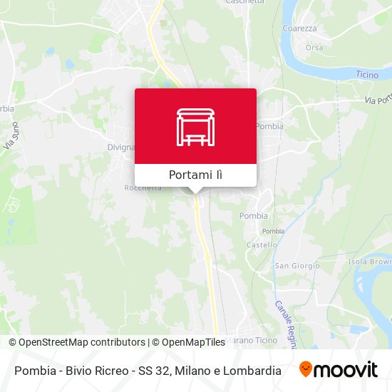 Mappa Pombia - Bivio Ricreo - SS 32