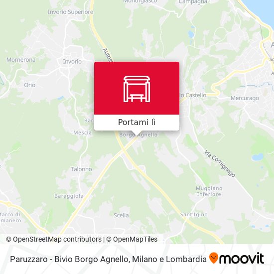 Mappa Paruzzaro - Bivio Borgo Agnello