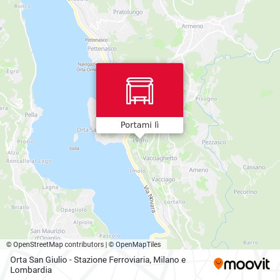 Mappa Orta San Giulio - Stazione Ferroviaria