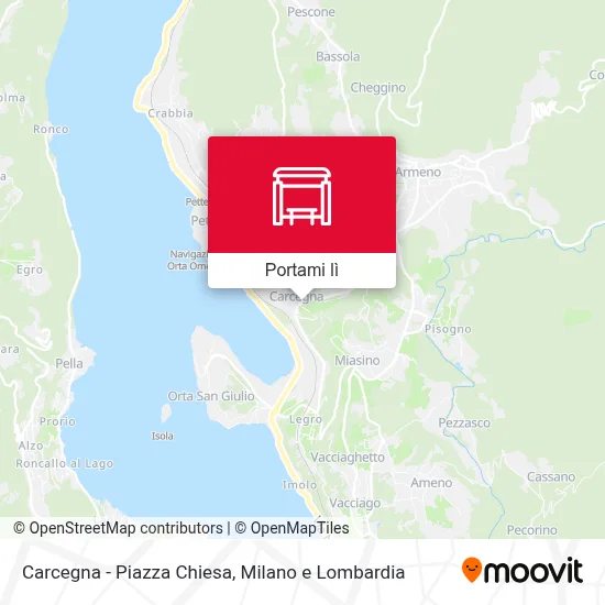 Mappa Carcegna - Piazza Chiesa