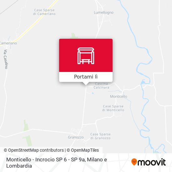 Mappa Monticello - Incrocio SP 6 - SP 9a