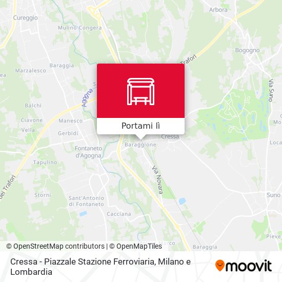 Mappa Cressa - Piazzale Stazione Ferroviaria