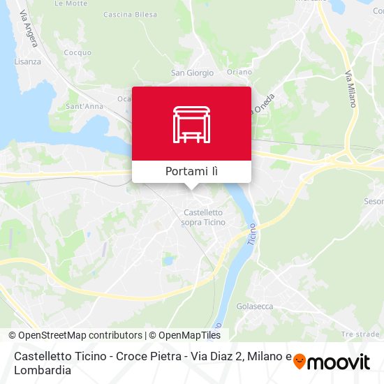 Mappa Castelletto Ticino - Croce Pietra - Via Diaz  2