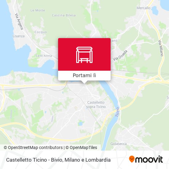 Mappa Castelletto Ticino - Bivio
