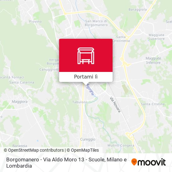 Mappa Borgomanero - Via Aldo Moro  13 - Scuole