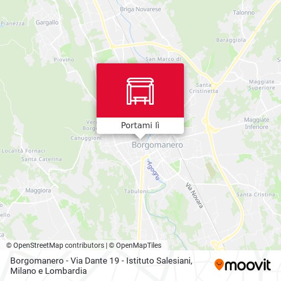 Mappa Borgomanero - Via Dante  19 - Istituto Salesiani
