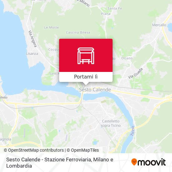 Mappa Sesto Calende - Stazione Ferroviaria