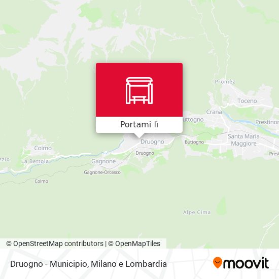 Mappa Druogno - Municipio