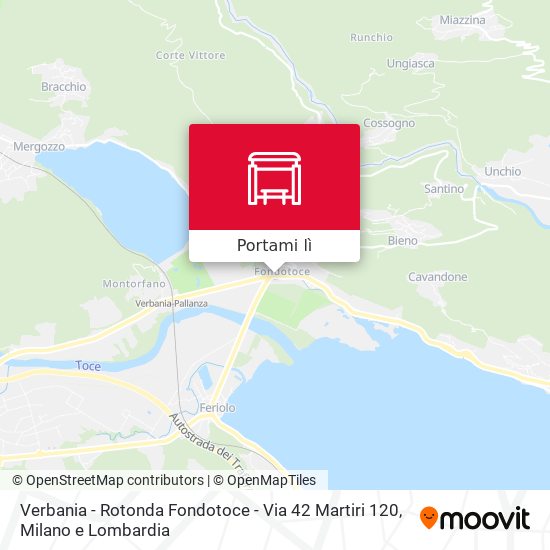 Mappa Verbania - Rotonda Fondotoce - Via 42 Martiri  120