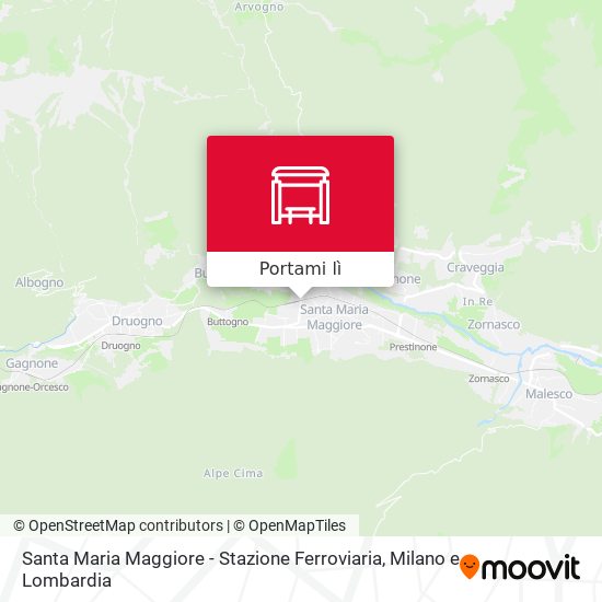 Mappa Santa Maria Maggiore - Stazione Ferroviaria