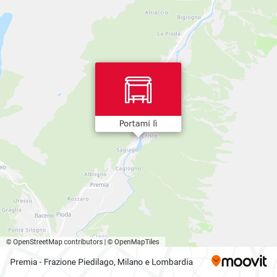 Mappa Premia - Frazione Piedilago