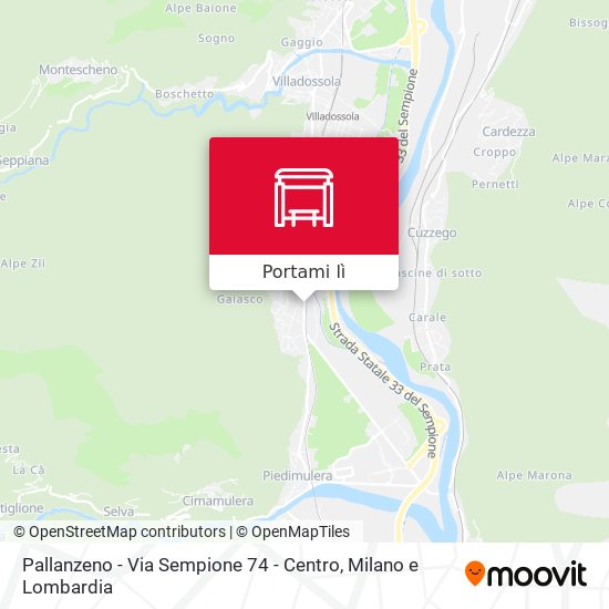 Mappa Pallanzeno - Via Sempione  74 - Centro