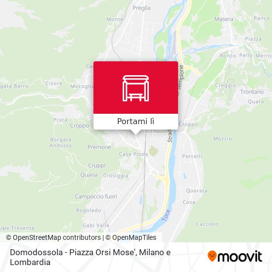Mappa Domodossola - Piazza Orsi Mose'