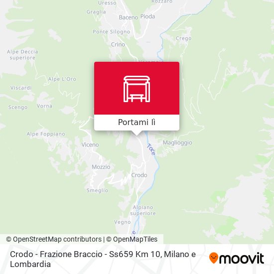 Mappa Crodo - Frazione Braccio - Ss659 Km 10