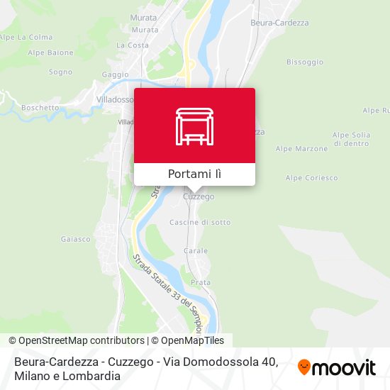 Mappa Beura-Cardezza - Cuzzego - Via Domodossola  40