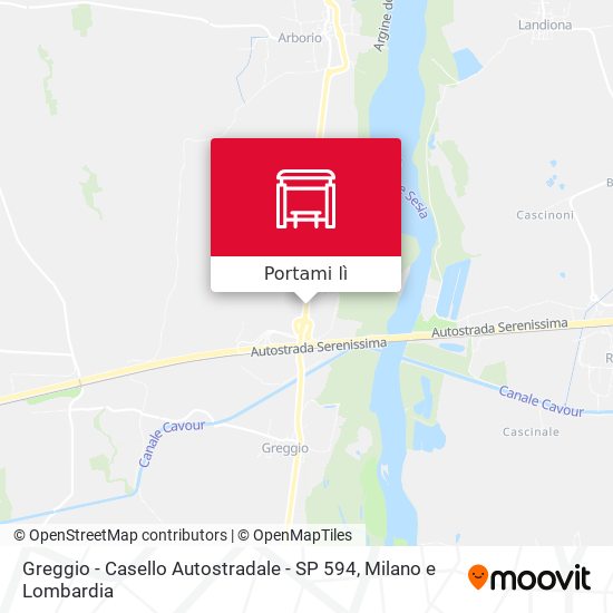 Mappa Greggio - Casello Autostradale - SP 594