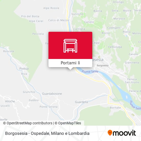Mappa Borgosesia - Ospedale