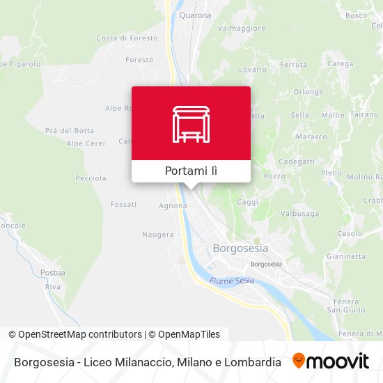 Mappa Borgosesia - Liceo Milanaccio