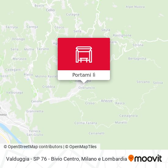 Mappa Valduggia - SP 76 - Bivio Centro