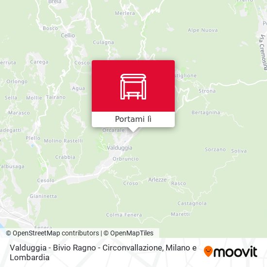 Mappa Valduggia - Bivio Ragno - Circonvallazione
