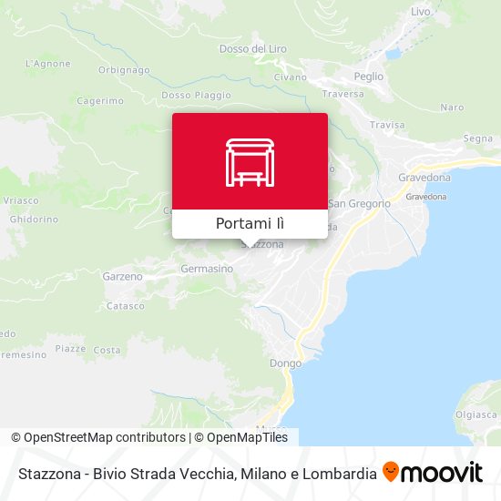 Mappa Stazzona - Bivio Strada Vecchia