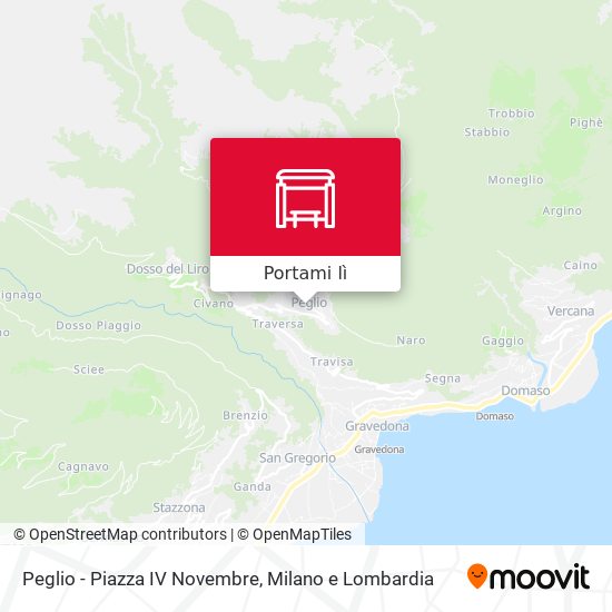 Mappa Peglio - Piazza IV Novembre