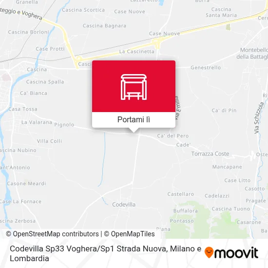 Mappa Codevilla Sp33 Voghera / Sp1 Strada Nuova