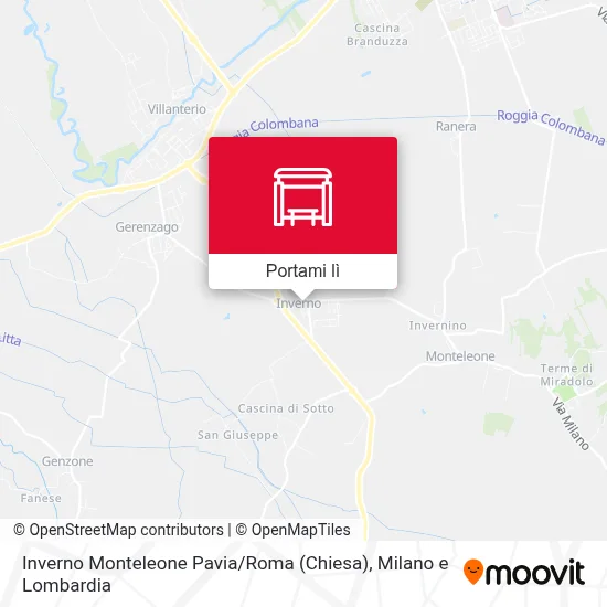 Mappa Inverno Monteleone Pavia / Roma (Chiesa)