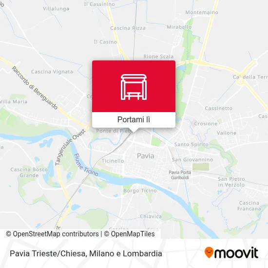 Mappa Pavia Trieste/Chiesa