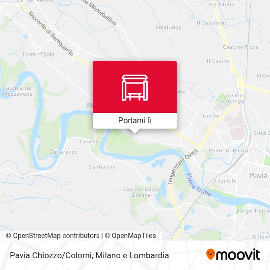 Mappa Pavia Chiozzo/Colorni