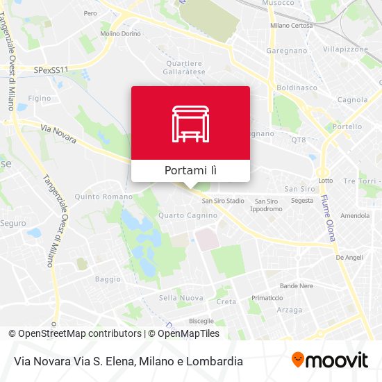 Mappa Via Novara Via S. Elena
