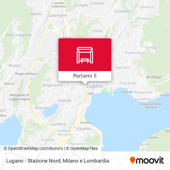 Mappa Lugano - Stazione Nord
