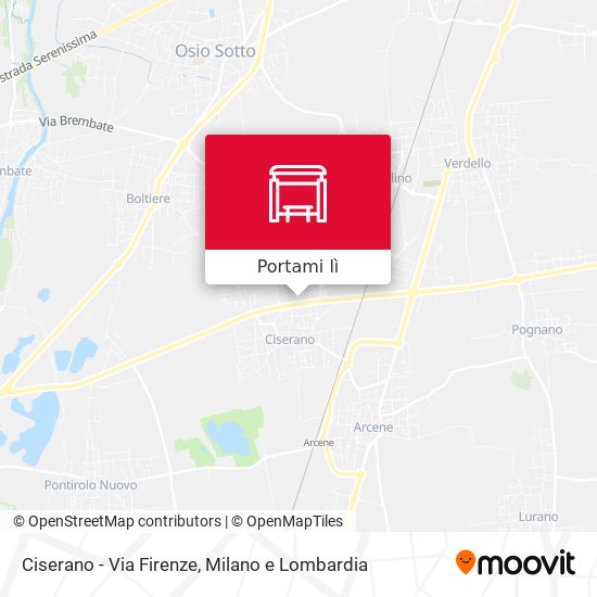 Mappa Ciserano - Via Firenze