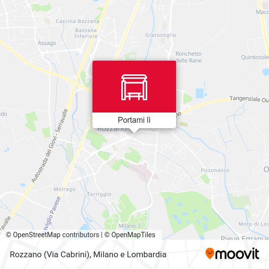 Mappa Rozzano (Via Cabrini)