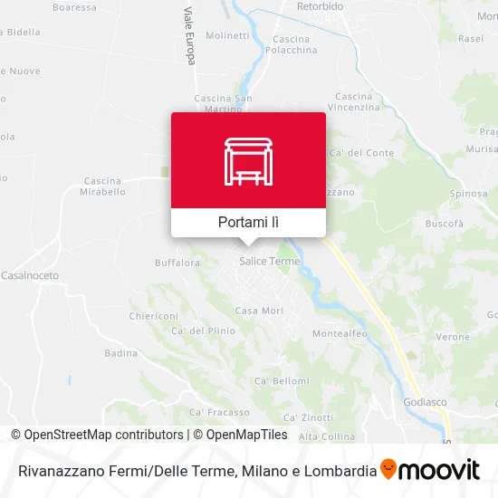 Mappa Rivanazzano Fermi/Delle Terme
