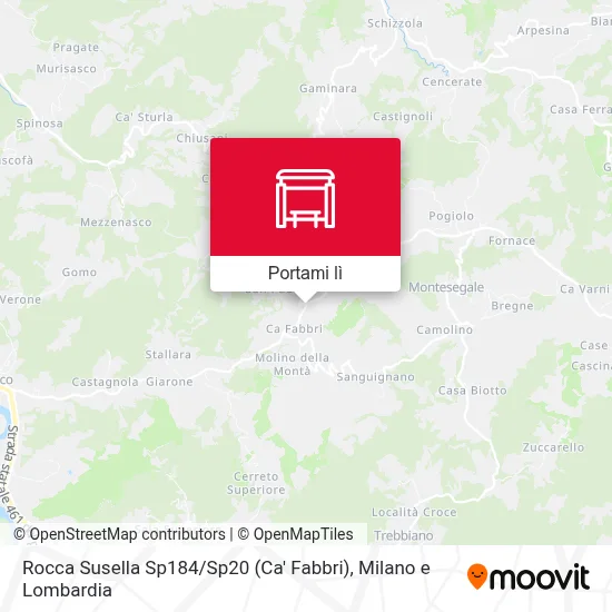 Mappa Rocca Susella Sp184 / Sp20 (Ca' Fabbri)