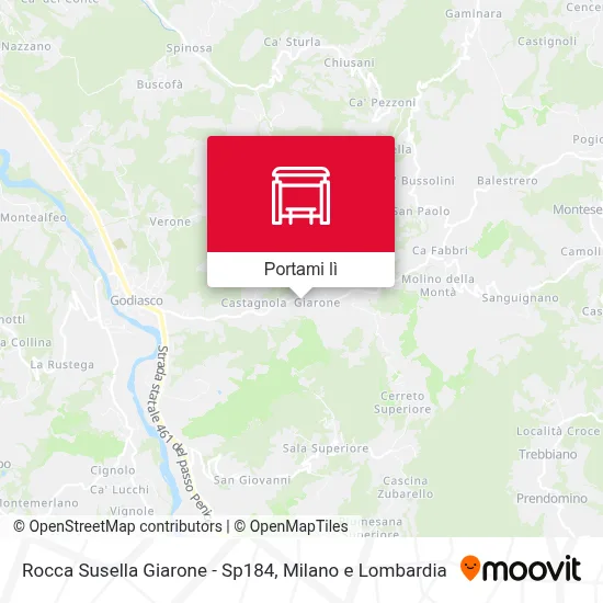 Mappa Rocca Susella Giarone - Sp184