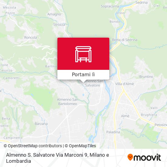 Mappa Almenno S. Salvatore Via Marconi 9