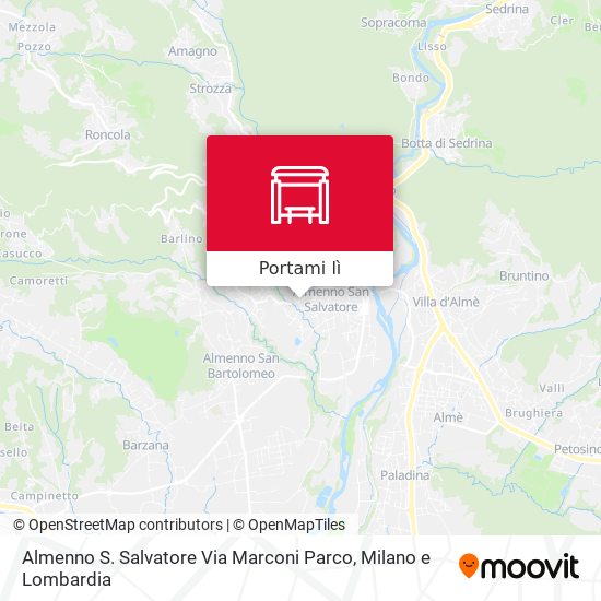 Mappa Almenno S. Salvatore Via Marconi Parco