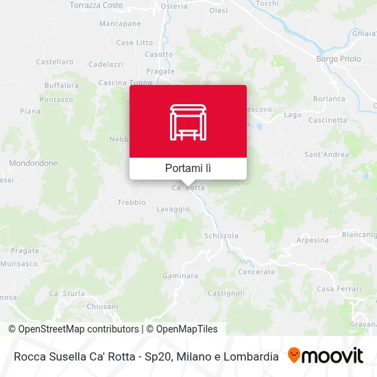 Mappa Rocca Susella Ca' Rotta - Sp20