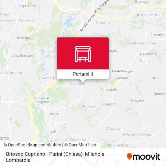 Mappa Briosco Capriano - Parini (Chiesa)