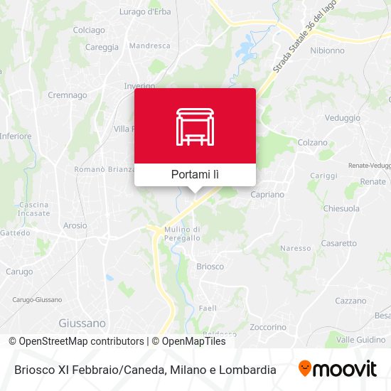 Mappa Briosco XI Febbraio/Caneda